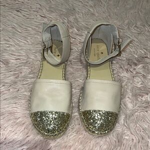 Kate Spade New York Glitter Toe Espadrille Sandals – Size 6